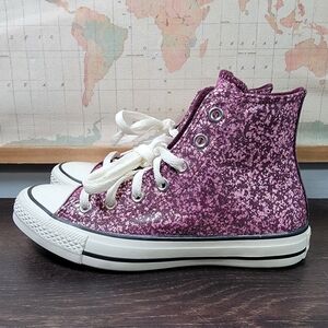 BRAND NEW Converse Chuck Taylor All Star High 'Glitter Orchid Abyss' Wms Sz 7.5